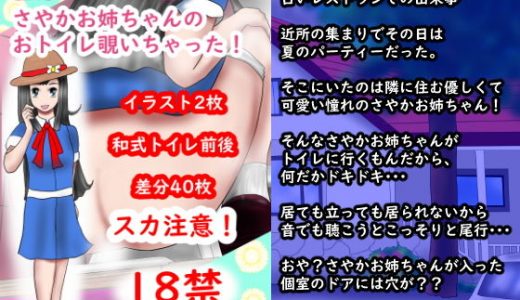 差分でトイレ覗き4さやかお姉ちゃんのおトイレ覗いちゃった！