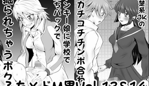ふた×ドM男Vol.13＆14【ヤンキー娘に学校で立ちバックで掘られちゃうボク】＆【清楚系●●のカチコチチンポ合わせ】
