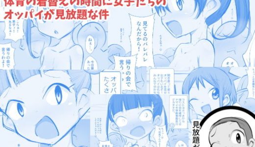 ブラジャー禁止の学校なので体育の着替えの時間に女子たちのオッパイが見放題な件