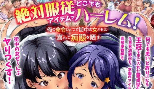 絶対服従アイテムでどこでもハーレム！俺の命令ひとつで街中の女どもは喜んで痴態を晒す