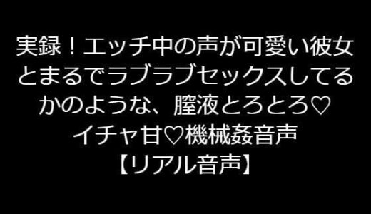 実録！エッチ中の声が可愛い彼女とまるでラブラブセックスしてるかのような、膣液とろとろ イチャ甘 機械姦音声【リアル音声】