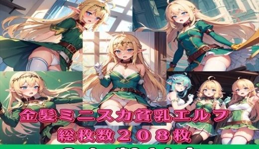 【微エロ】金髪ミニスカ貧乳エルフ（パンチラ・ミニスカ・首輪・敗北など）【総枚数208枚】